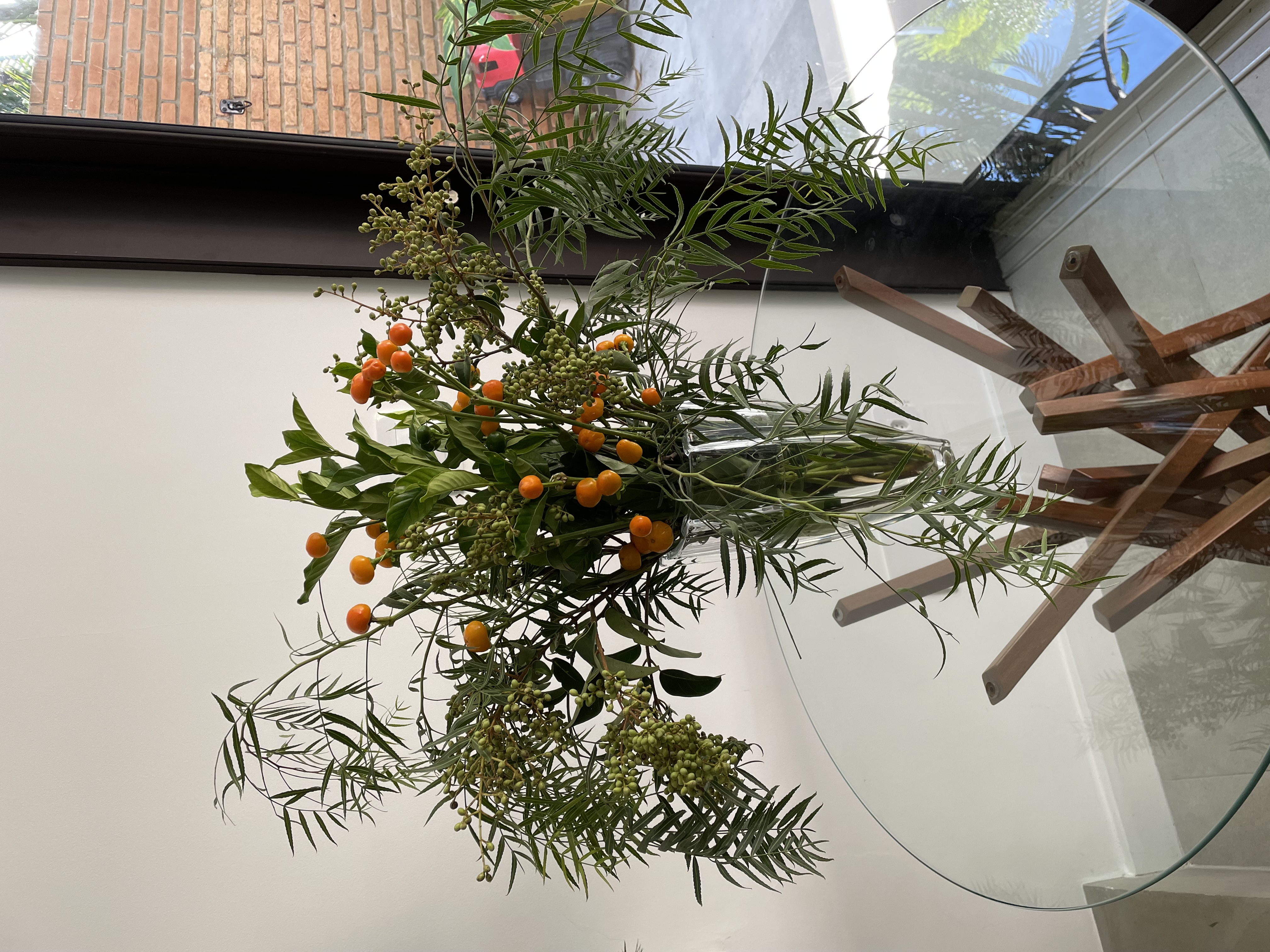 Greenery vase arrangement